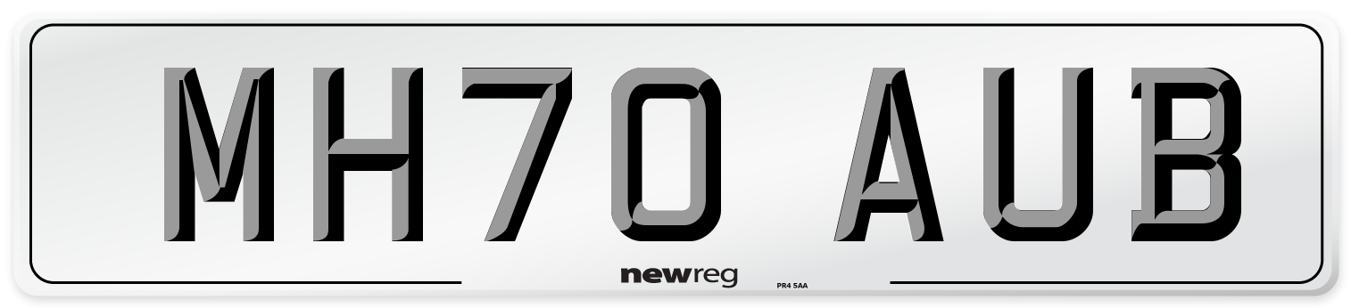 MH70 AUB Number Plate from New Reg